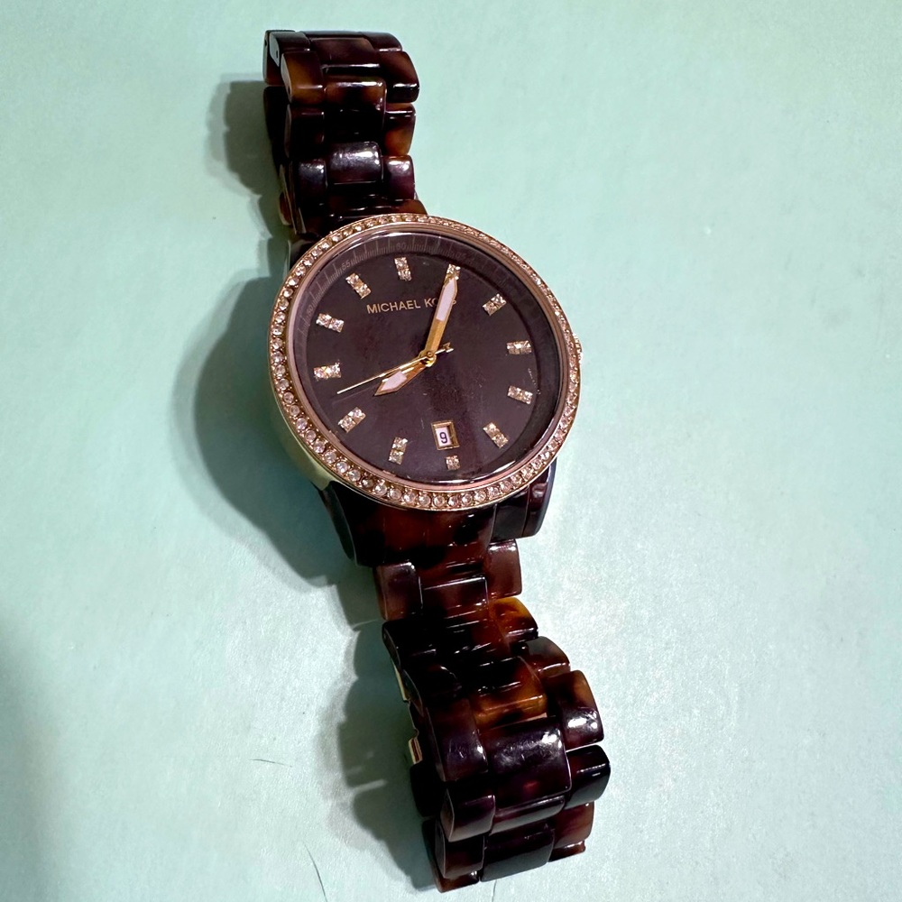 Michael Kors tortoise colored watch